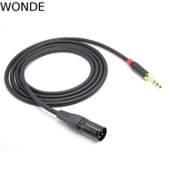 WONDE XLR Cable Aux Line, 6.5mm Audio 6.35 Large Three Core Jack 6.5 Balanced Microphone Cable, Audi