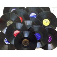 Vintage Antique Vinyl Records 78 Rpm 10” Plaka Assorted Don Pablo, Anibal Troilo, Eddie Cantor, Etc.