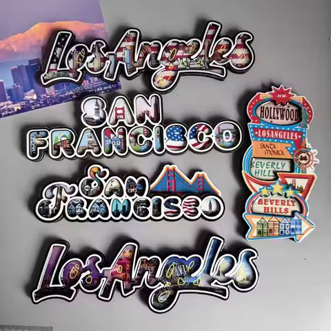 USA souvenir home decor magnets fridge magnet San Francisco America Souvenir Los Angeles LA City