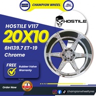 *SET*HOSTILE Chrome 117 20x10 & 20X12 ET-19/-44 6H139.7 Sport Rim for 4x4 with (4pcs)