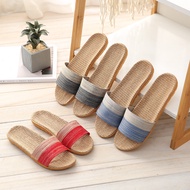 Japanese Korean Home Couple Linen Slippers Indoor Slippers Summer Floor Slippers Cotton Linen Slippe