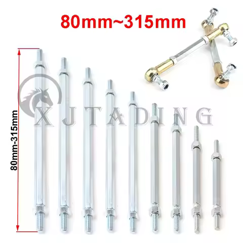 80mm-280mm M8 Steering Tie Rod kit Ball Joint For 49cc 50cc 2 Stroke Electric Mini Kids ATV Go Kart 