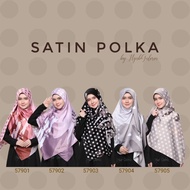 tudung bawal satin polka bidang 60 by hijab galeria