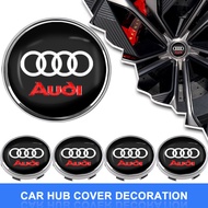 4PCS 56mm/60mm Car Rim Cover Decal Tire Wheel Center Hub Cap Sticker Emblem Decal For Audi Sline A1 