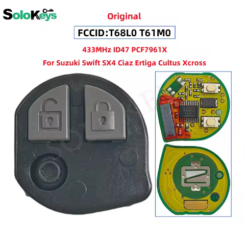 SOLOKEYS FCCID:T61M0 T68L0 Car Remote Control Key For Suzuki Swift SX4 Ciaz Ertiga Cultus Xcross 2 B