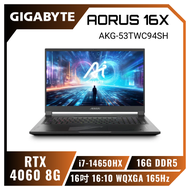 GIGABYTE AORUS 16X AKG-53TWC94SH 星夜灰 技嘉14代滿血旗艦款電競筆電/i7-14650HX/RTX4060 8G/16GB DDR5/1TB PCIe/16吋 16: