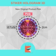 3D Hologram Sticker New Pink ProductOriginal, size 2 cm 3D Sticker