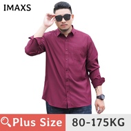 90-200KG PLUS SIZE Long Sleeve Men's Casual Solid Color Business Big Top Wedding Red Oversize shirt 