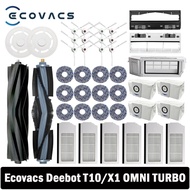 Ecovacs Deebot X1อะไหล่เครื่องดูดฝุ่นหุ่นยนต์ Omni/ T10 OMNI,Ruer/แปรงด้านข้าง,ฝาครอบ,ตัวกรอง Hepa,เศษผ้าถูพื้น,ถุงหูรูด