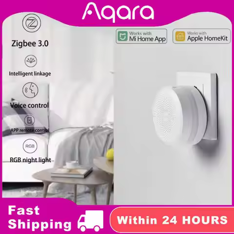 New Aqara M1S Gateway E1 Hub With RGB LED Night Light ZigBee WIFI 2.4G Siri Voice APP Remote Control
