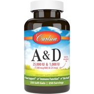 Carlson - A & D, 25000 IU (7500 mcg RAE) Vitamin A, 1000 IU (25 mcg) Vitamin D, Vision Support, Skin