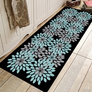 Leaves Pattern Hallway Kitchen Runner Rug Non-Slip Backing Bathroom Runner Rug Area Rug