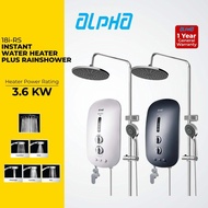 Water heater ALPHA WATER HEATER SMART 18i PLUS RAIN-METAL BLACK