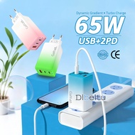 65W Triple Port Charger - Pack of 3 hp Type C + USB Ga Cepet Hot for iphone and Android