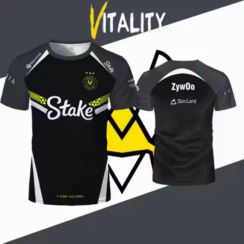 CS2 Vitality Esports Club Team Uniform ZywOo Casual Breathable Training Suit Men's And Women's Fan C