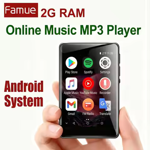 [2026 Newest]Android 10 MP3/MP4 Player-2.83"Screen,8-Core+2G RAM,WiFi/BT,1080P Video,Lossless Audio,
