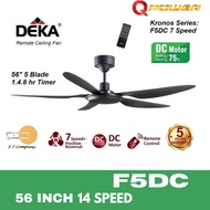 Deka DC Motor AC Motor Designer Ceiling Fan with Remote Control 56 Inch F5DC /F5P  (Kronos Series)