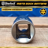 MATA Sherlock 1/2" Drive Star Socket Shock Lock Star Eye Socket E18