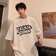 2025 European American Street Wear Genuine Pure Cotton Summer T-Shirt High Street 23new Small Neckli