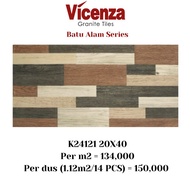 Granit Tile Granit Batu Alam Vicenza 20X40 Dinding/Lantai K24121