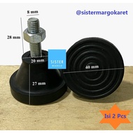 Stable Leg Rubber Adjuster Adjustable Feet M8 D40 T28 - 2 PCS