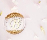 押花水果滴膠杯墊  飾品收納 托盤 - 個人字母訂制