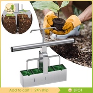 [Ihoce] 4 Cells Handheld Soil Block Maker Soil Quickly Maker Soil Blocking Tool for Propagator Outdoor Vegetable Potting Soil