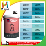 5L Nippon Paint Interior Q-Glo Delightful Greens & Blue Greens (1565-1597)