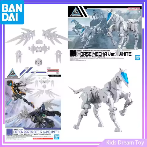 Bandai in Stock Original 30MM Anime OPTION PARTS SET 17(WING UNIT 1) & HORSE MECHA VER.[WHITE] Actio