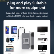 Doublebuy Aluminum Type C Hub 8 in 1 9 in 1 Connection Ports Fast Data Transfer Multi Functional Doc