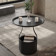 Sofa Round Table Bedside Coffee Table Can Table Small Bedroom Mobile Side Balcony Small Table Shelf 