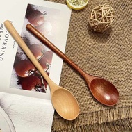 set sudu garfu sudu garfu set Sudu kayu pegangan panjang, kayu balak, bubur minum, sudu makan, pingg