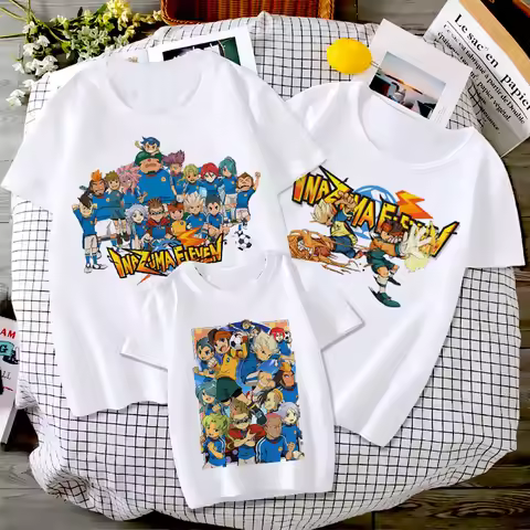 Kids Basic Tshirt Women Men Inazuma Eleven Go Tees 3-10Years Children Short Sleeved Clothes Boys Gir