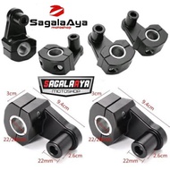 Pivot raiser adapter handlebar riser forward reverse adjustable universal versys cb150x cb500 verza 