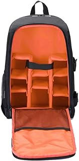 Backpack Bag Professional for DSLR/SLR Mirrorless Camera Waterproof, Camera Case Compatible for Sony Canon Nikon Camera and Lens Tripod Accessories (Orange)