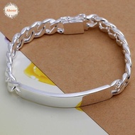 AHOUR Men's Bangle Fashion Charming Charm Man Gifts Silver Plated for Male Jewelry