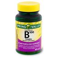 Spring Health Spring Valley Timed-Release B100 Complex Dietary Supplement, 60 Count + Your Vitamin G