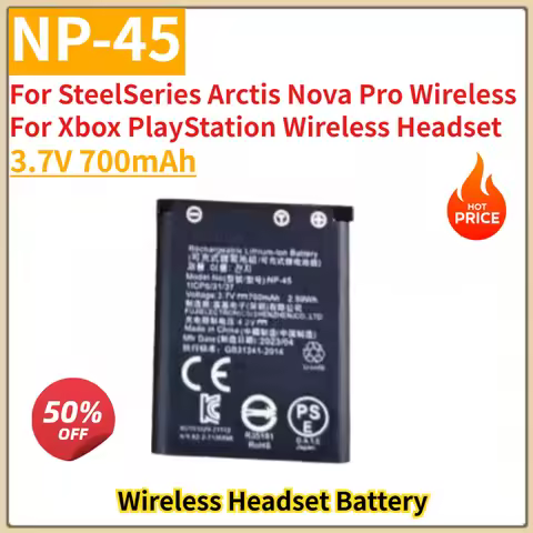 High Quality NP-45 Battery 3.7V 700mAh for SteelSeries Arctis Nova Pro Wireless for Xbox PlayStation