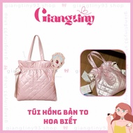 FLOWER KNOWS Large pink Pu leather handbag limited edition summer 2026 FLOWER know