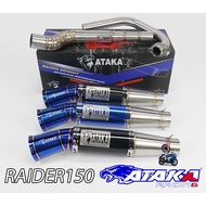 ATAKA HighMount Exhaust Pipe Type Pipe Set For RAIDER 150 CARB/FI Open Canister Pipe 51M