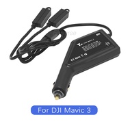 3In1ที่ชาร์จแบตเตอรี่รถ DJI Air 3S/Mini 4 Pro/Air 3/2/2S/Mini 2 /Mavic 3สองทางสายไฟตกแต่งอุปกรณ์ฮับช