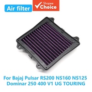 High Flow Air Filter Intake Cleaner for Bajaj Pulsar RS200 Motorcycle Accessories Penapis Udara Alir
