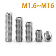 [HOT KLLUNIOIOJJKKP 113] 5 50pcs M1.6 M2 M2.5 M16 Hex Socket Set Screw Cup Point A2 70 304 Stainless Steel Headless Hexagon Socket Grub Screw DIN916