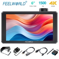 FeelWorld SC6 6" High-Bright Onboard Monitor 1500NIT Aluminium Filed Camera Video Monitor 3G SDI 4K 