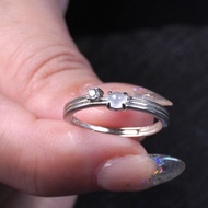 冰種白翡翡翠蛋面戒指 925純銀 | 天然緬甸玉翡翠A貨 | 送禮