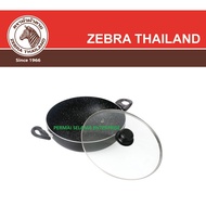 泰国斑马牌 Zebra Thailand 32cm Century IH Non Stick Wok Pan With Glass Lid 174626