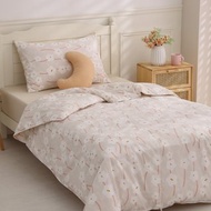 單人/十月羽絨被/可機洗、免被套、蓋一整年的好被子-豆豆粉