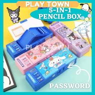 Password Pencil Case Multifunction Pencil Box Cinnamoroll Big Capacity Double Layer Primary Student 
