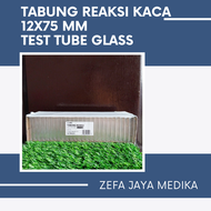 Tabung reaksi kaca 12x75 mm bag isi 250 / Test tube glass