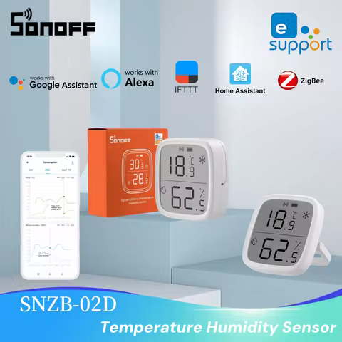 SONOFF SNZB 02D Zigbee Temperature Humidity Sensor SNZB-02D with LCD Screen for EWeLink SONOFF ZigBe